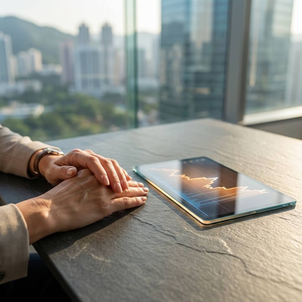 Modern office environment with strategic prevention analytics and performance optimization systems